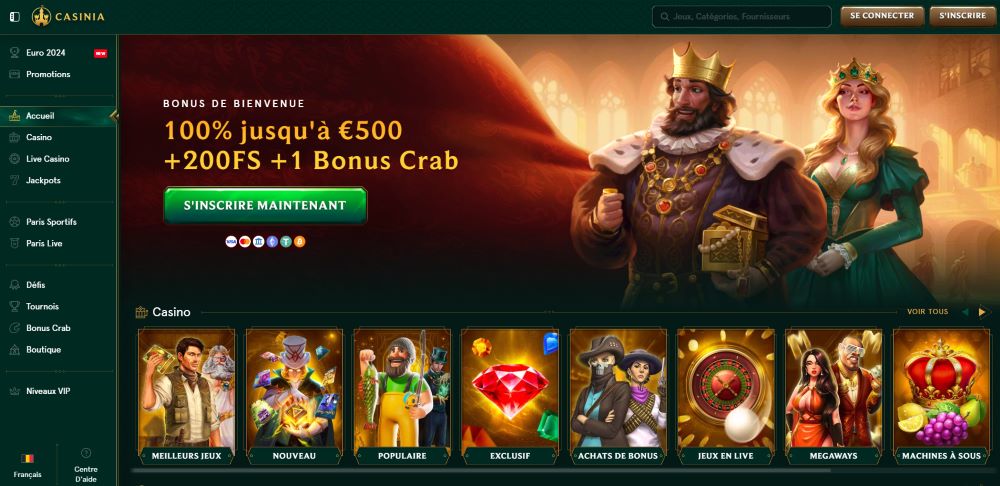 Casinia Casino en ligne